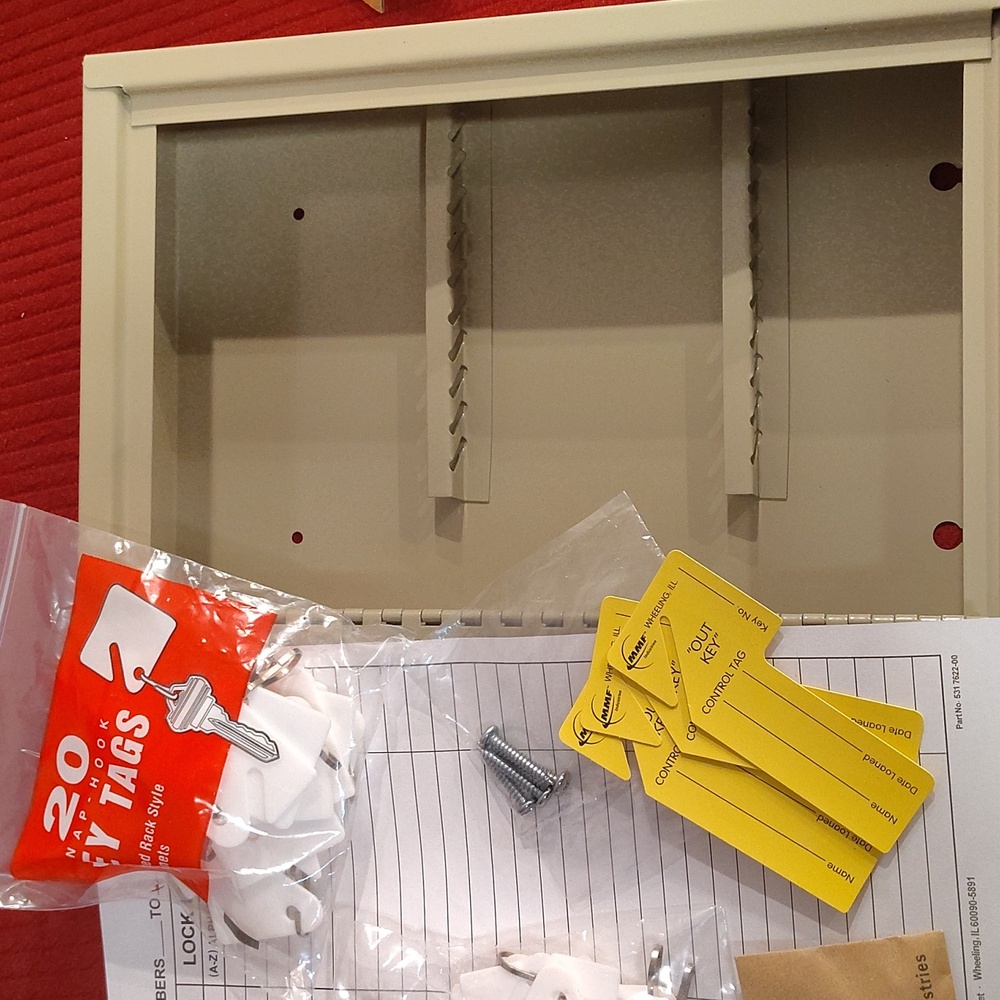 MMF Industries Hook Style Key Cabinet - 30 Keys New with Tags. 11”L x 7.75”W - Picture 6 of 6